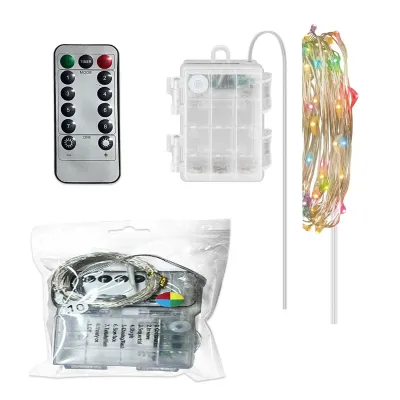 LUZ MULTICOLOR CON CONTROL 100 LUCES 10M