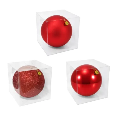 BOLA NAVIDEÑA ROJA 20CM