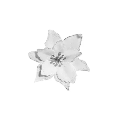 FLOR NAVIDEÑA BLANCA 14CM (PQTX12)