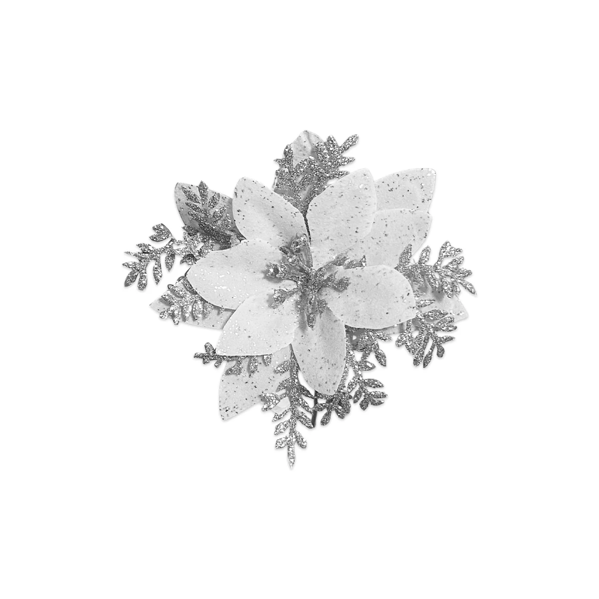 FLOR NAVIDEÑA BLANCA 12CM (PQTX12)