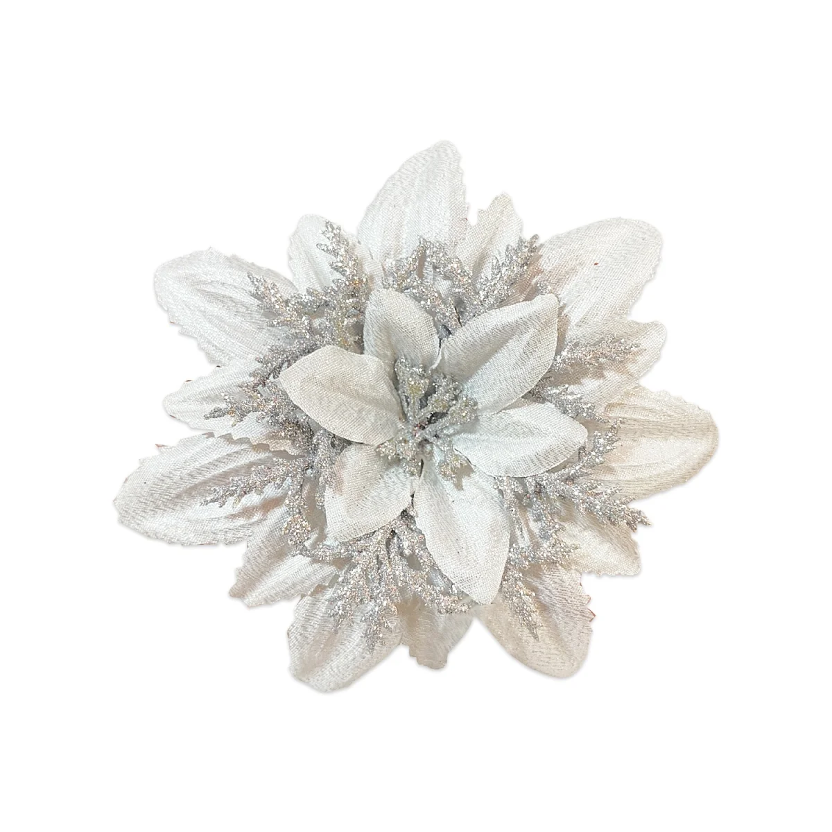 FLOR NAVIDEÑA BLANCA 17CM (PQTX12)