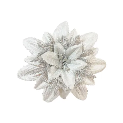 FLOR NAVIDEÑA BLANCA 17CM (PQTX12)