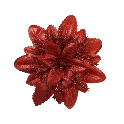 FLOR NAVIDEÑA ROJA 17CM (PQTX12)