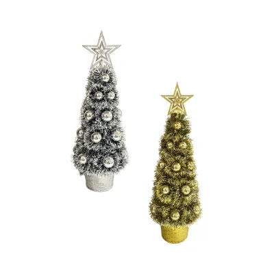 ADORNO ARBOL NAVIDEÑO CON LUZ 40CM