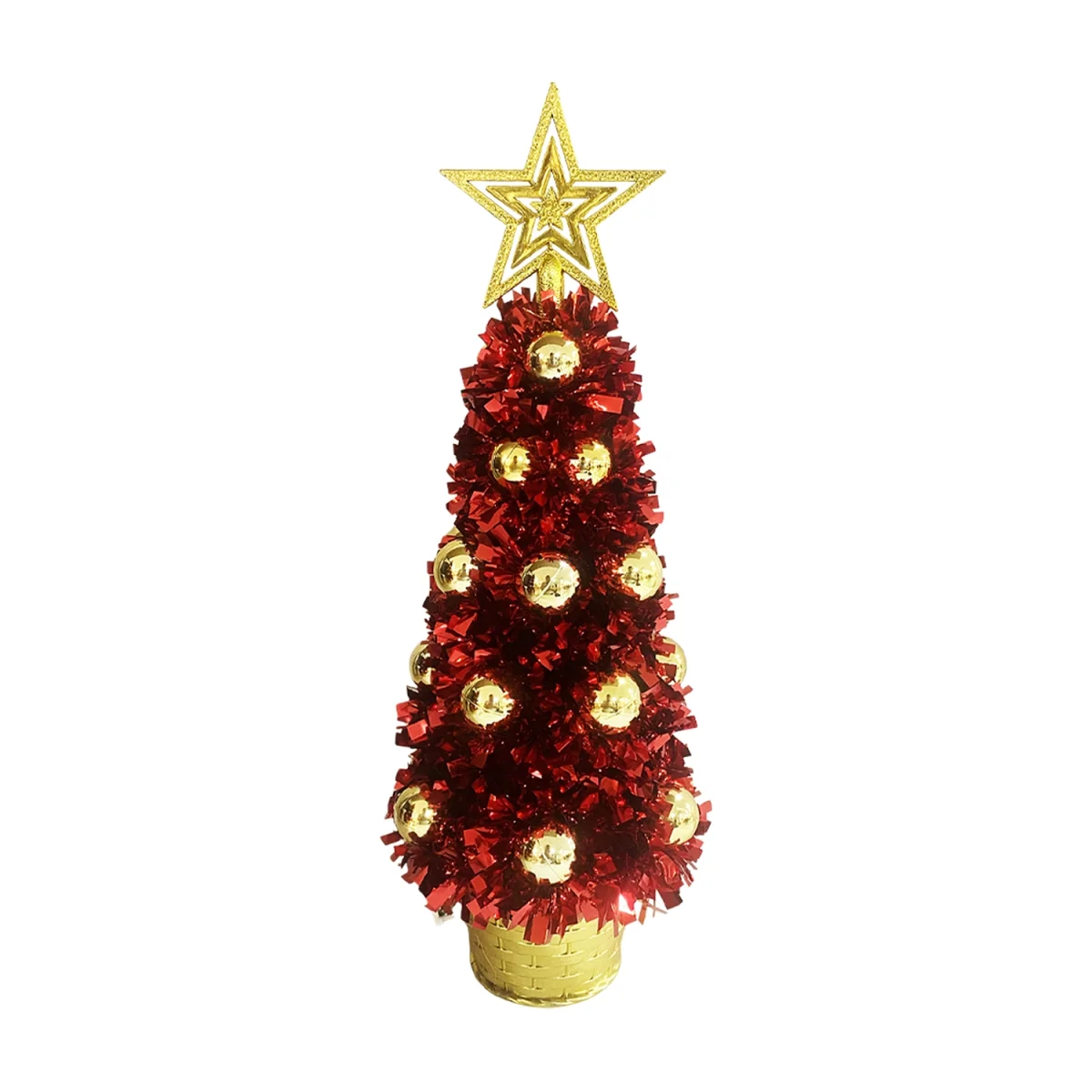ADORNO ARBOL NAVIDEÑO CON LUZ 48CM