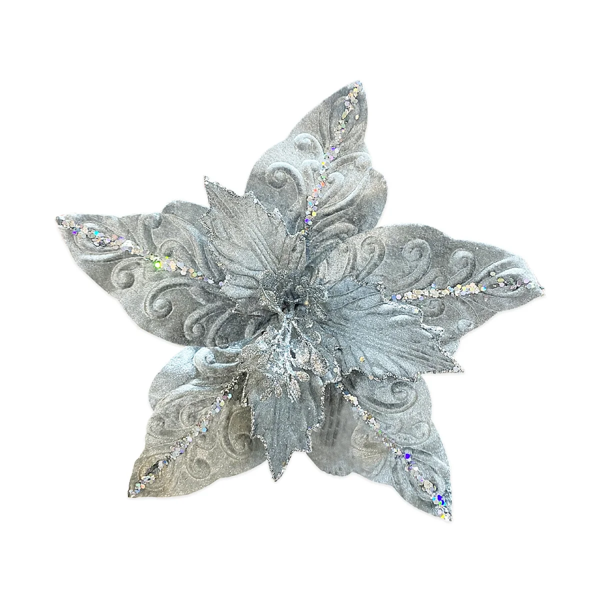 FLOR NAVIDEÑA PLATEADA (BDJX80)