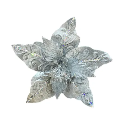 FLOR NAVIDEÑA PLATEADA (BDJX80)