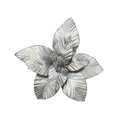 FLOR NAVIDEÑA PLATEADA (BDJX80)
