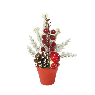 ADORNO PLANTAS NAVIDEÑAS EN MATERA