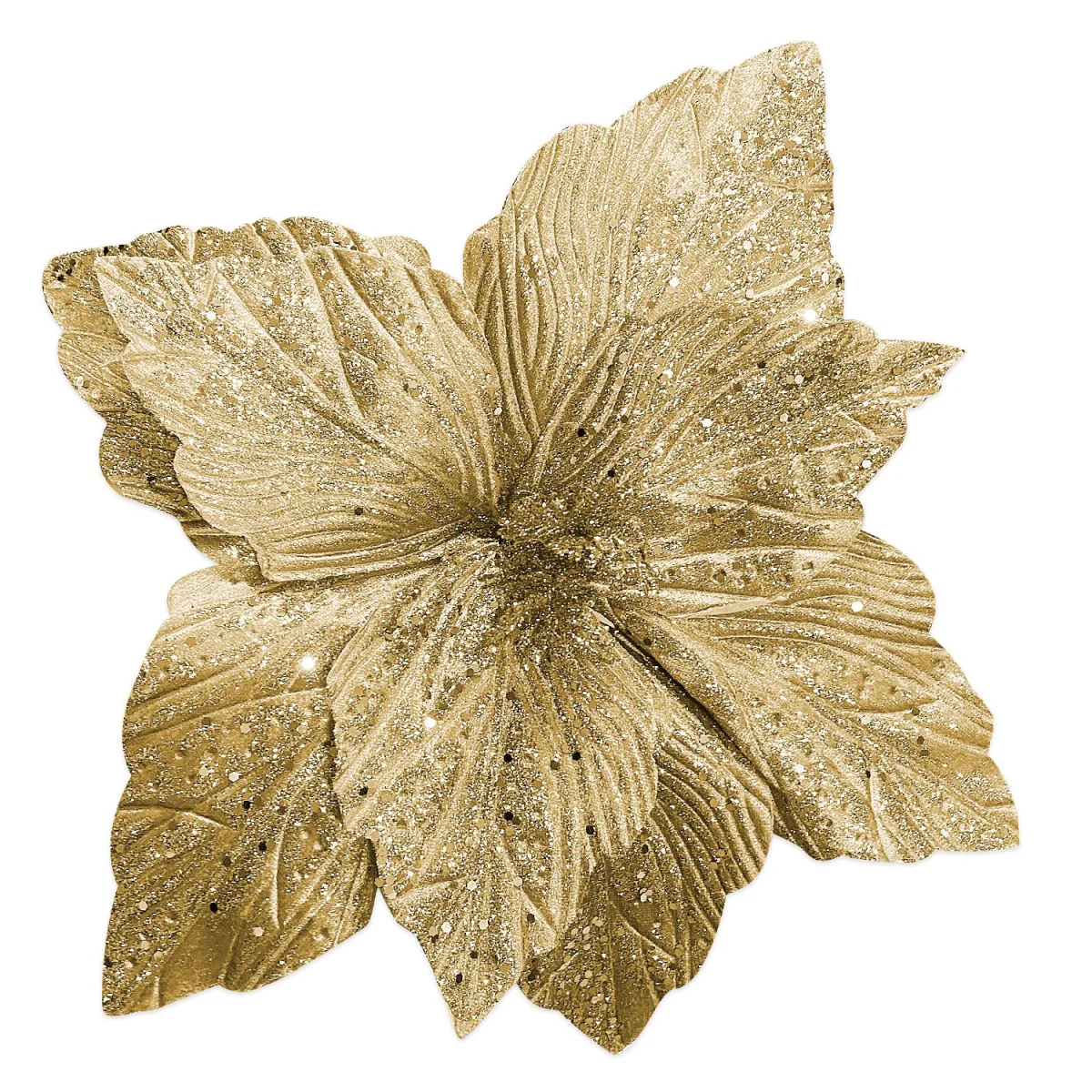 FLOR NAVIDEÑA DORADA 40CM (BJX60)