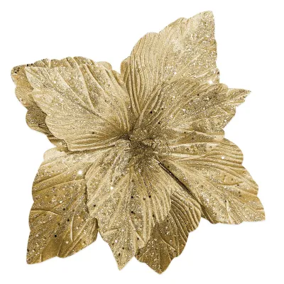 FLOR NAVIDEÑA DORADA 40CM (BJX60)