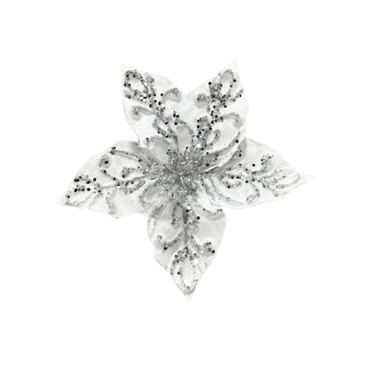 FLOR NAVIDEÑA BLANCA 24CM (BJX120)