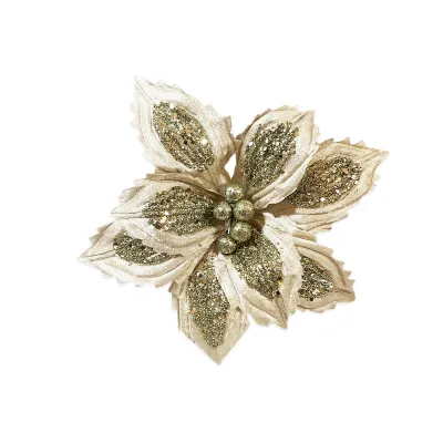 FLOR NAVIDEÑA CHAMPAÑA (BDJX100)