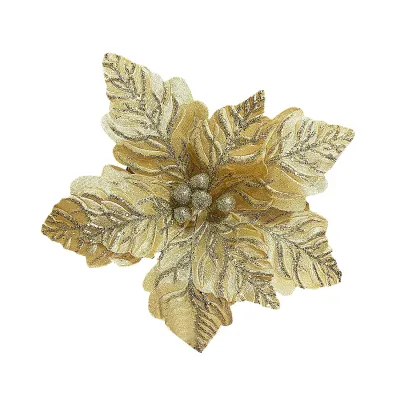 FLOR NAVIDEÑA DORADA (BDJX80)