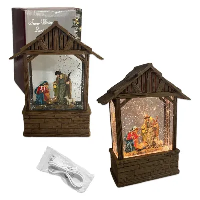 ADORNO PESEBRE NAVIDEÑO MUSICAL LUZ CALIDA (USB/PILAS)