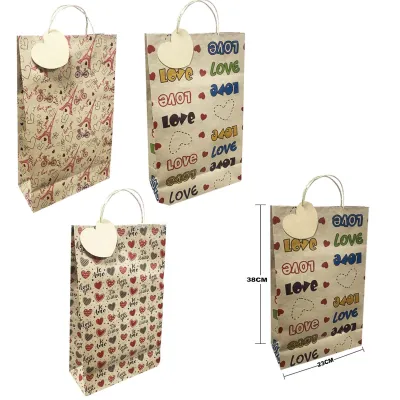 BOLSA DE REGALO ECOLOGICA GD LOVE (PQTX12)