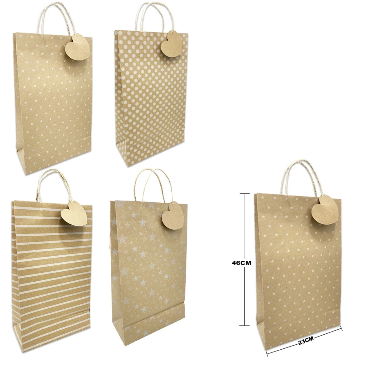 BOLSA DE REGALO ECOLOGICA GD FIGURAS (PQTX12)