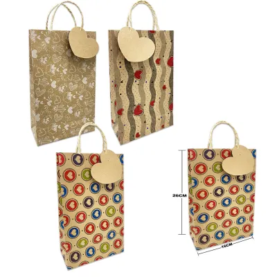 BOLSA DE REGALO ECOLOGICA PQ CORAZONES (PQTX12)
