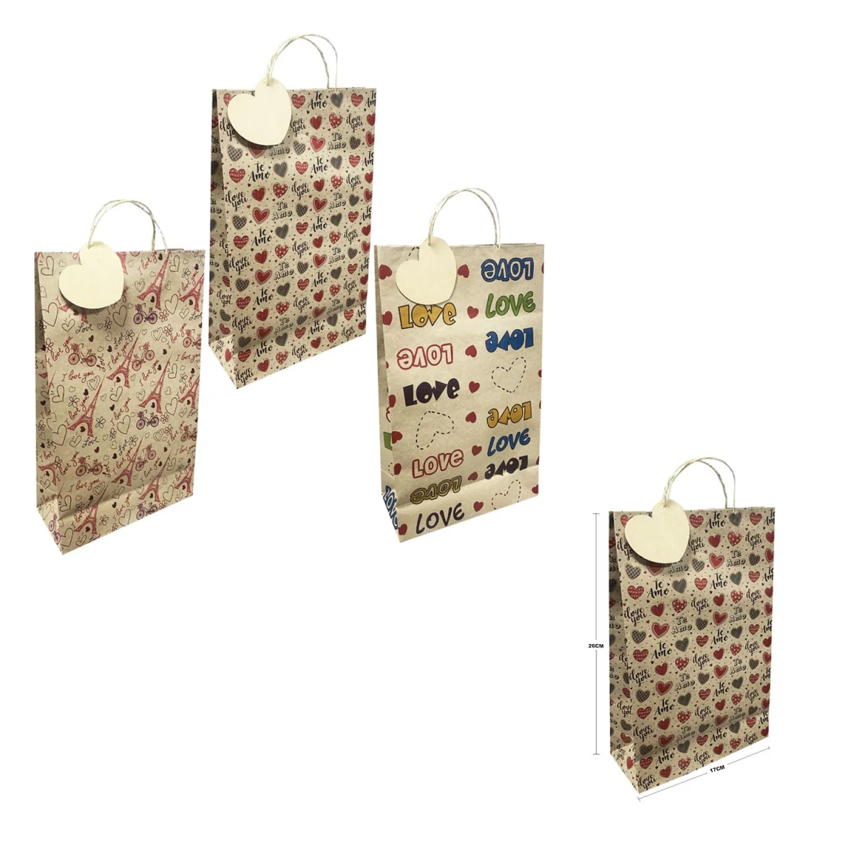 BOLSA DE REGALO ECOLOGICA PQ LOVE (PQTX12):