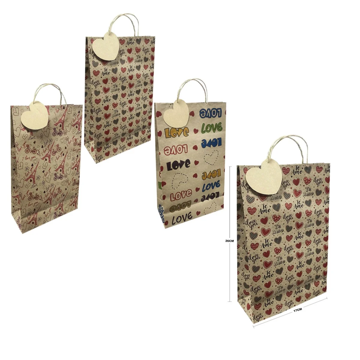 BOLSA DE REGALO ECOLOGICA PQ LOVE (PQTX12):