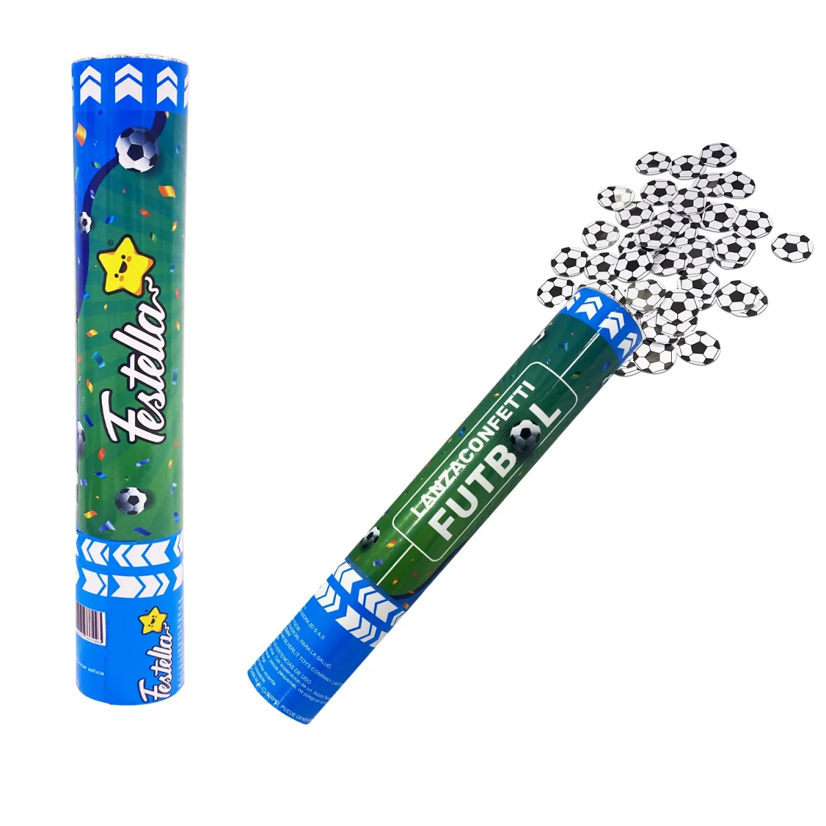 LANZA CONFETI FUTBOL 30CM