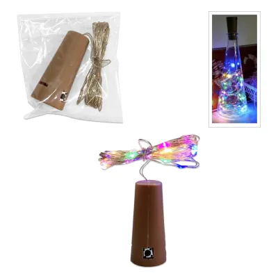 LUZ PARA GLOBO MULTICOLOR TIPO CORCHO 3M (PQTX100)