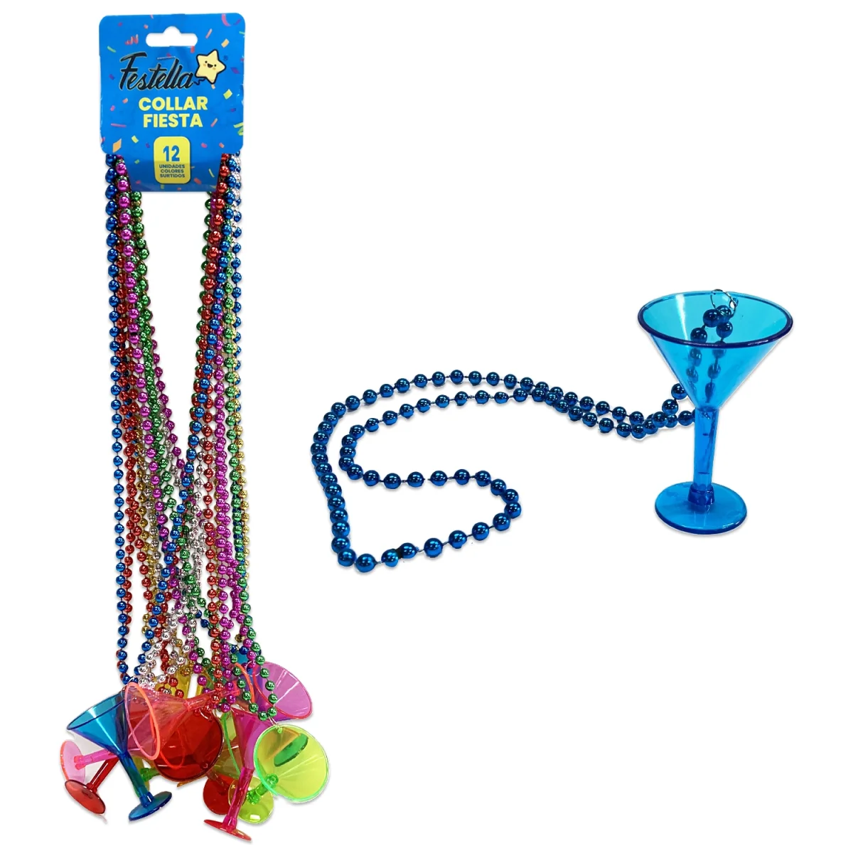 COLLAR COPA COLORES PARA FIESTA (PQTX12)