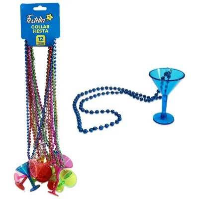 COLLAR COPA COCTEL TRANSPARENTE PARA FIESTA (CRTX12)