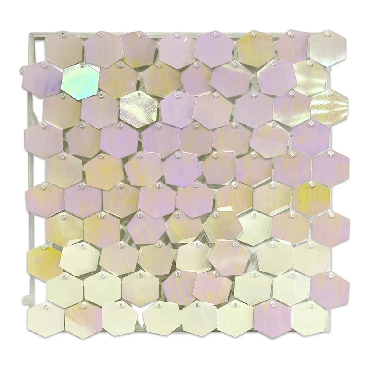 CORTINA PANEL HEXAGONAL BLANCA TORNASOL 30*30CM