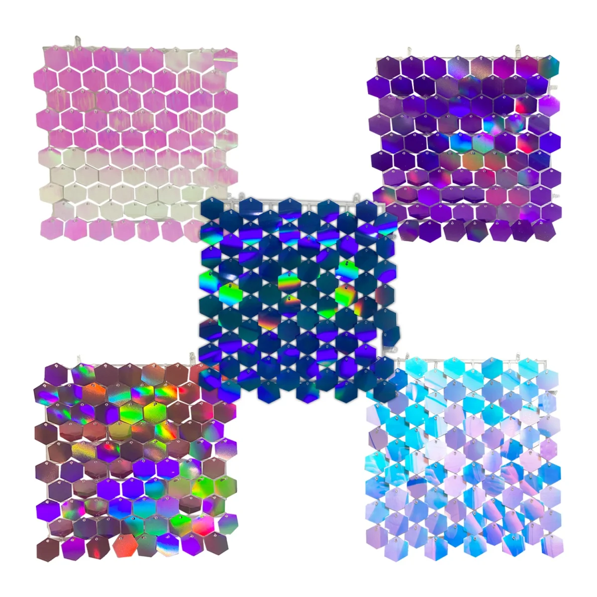 CORTINA PANEL HEXAGONAL BLANCA TORNASOL 30*30CM