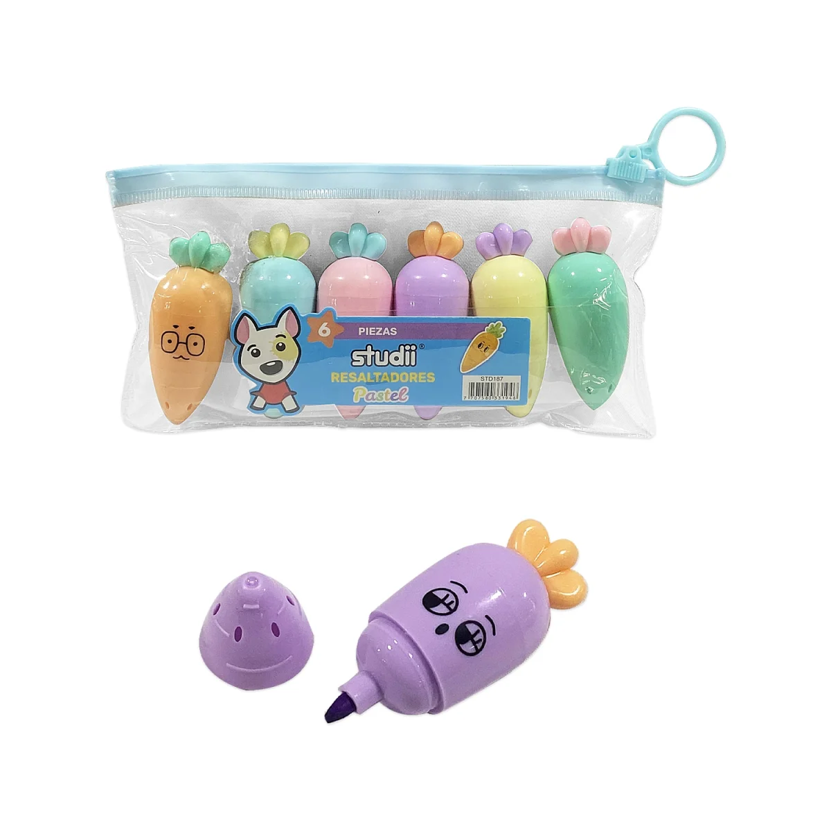 SET RESALTADOR ZANAHORIA X6