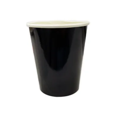 VASO DE FIESTA LISO NEGRO X10