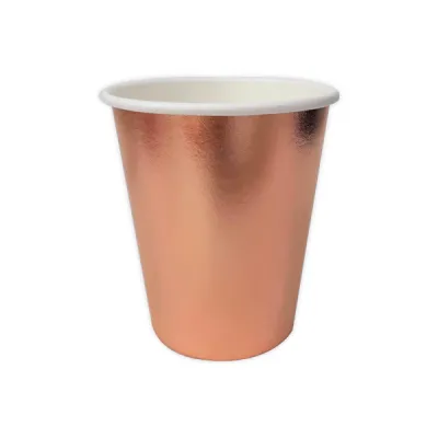 VASO DE FIESTA LISO PALO ROSA X10