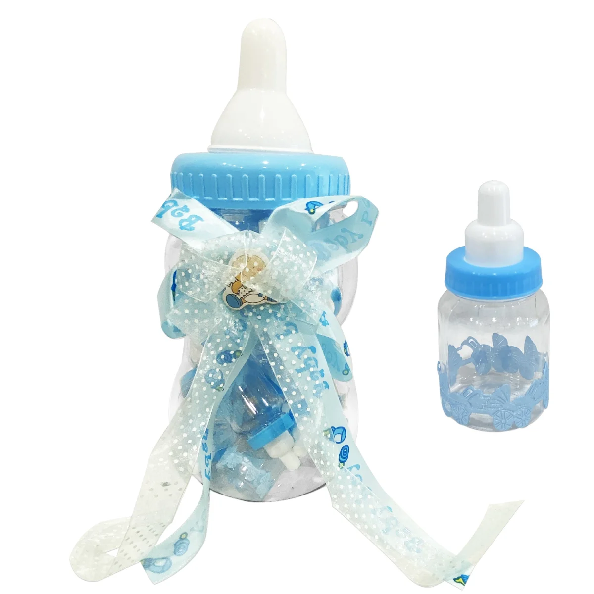ALCANCIA RECORDATORIO TETERO AZUL BABY SHOWER X20 33CM