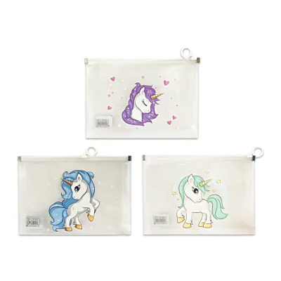 ESTUCHE PLASTICO UNICORNIO (PQTX12)"