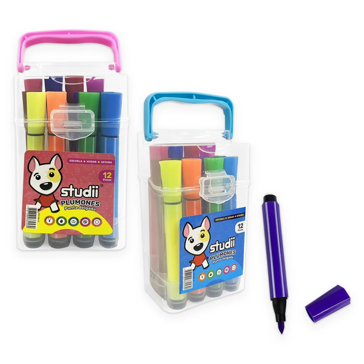 TARRO DE PLUMONES LAVABLES X12 (CJX24)