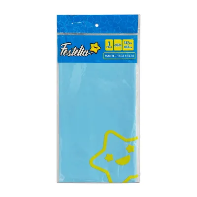 MANTEL PARA FIESTA LISO AZUL CLARO (PQTX12)