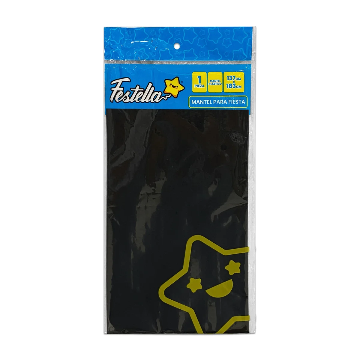 MANTEL PARA FIESTA LISO NEGRO (PQTX12)