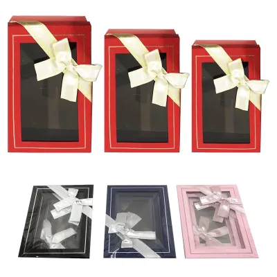 CAJA REGALO TRANSPARENTE X3