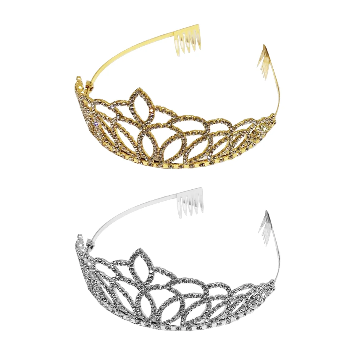 DIADEMA PRINCESA METALICA DORADA