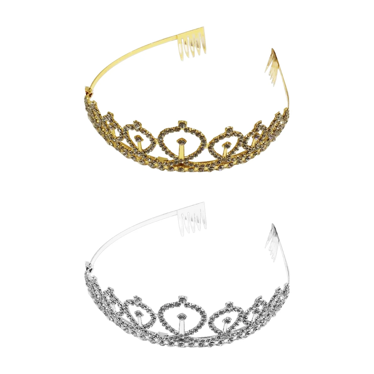 DIADEMA PRINCESA METALICA DORADA