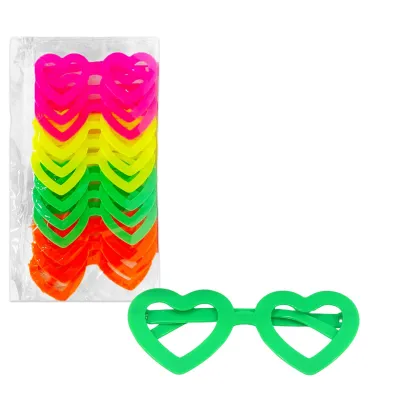 GAFAS CORAZON PARA FIESTA (PQTX12)