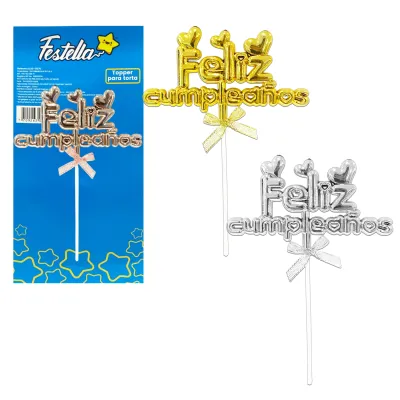 ADORNO FELIZ CUMPLEAÑOS PARA PASTEL (PQTX12)