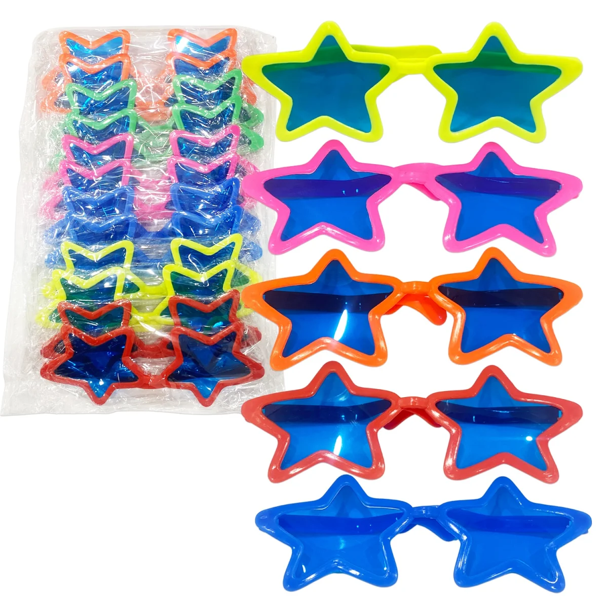 GAFAS NEON SURTIDA PARA FIESTA (PQTX12XMODELO)