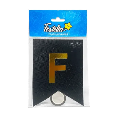 BANDERIN F.C RELIEVE NEGRO (PQTX12)