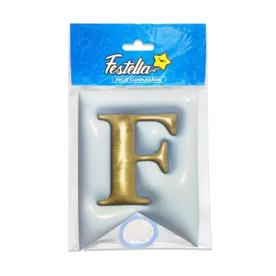 BANDERIN FELIZ CUMPLEAÑOS TIPO 3D AZUL CLARO (PQTX12)