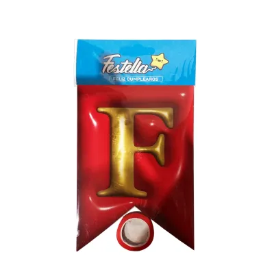 BANDERIN FELIZ CUMPLEAÑOS TIPO 3D ROJO (PQTX12)
