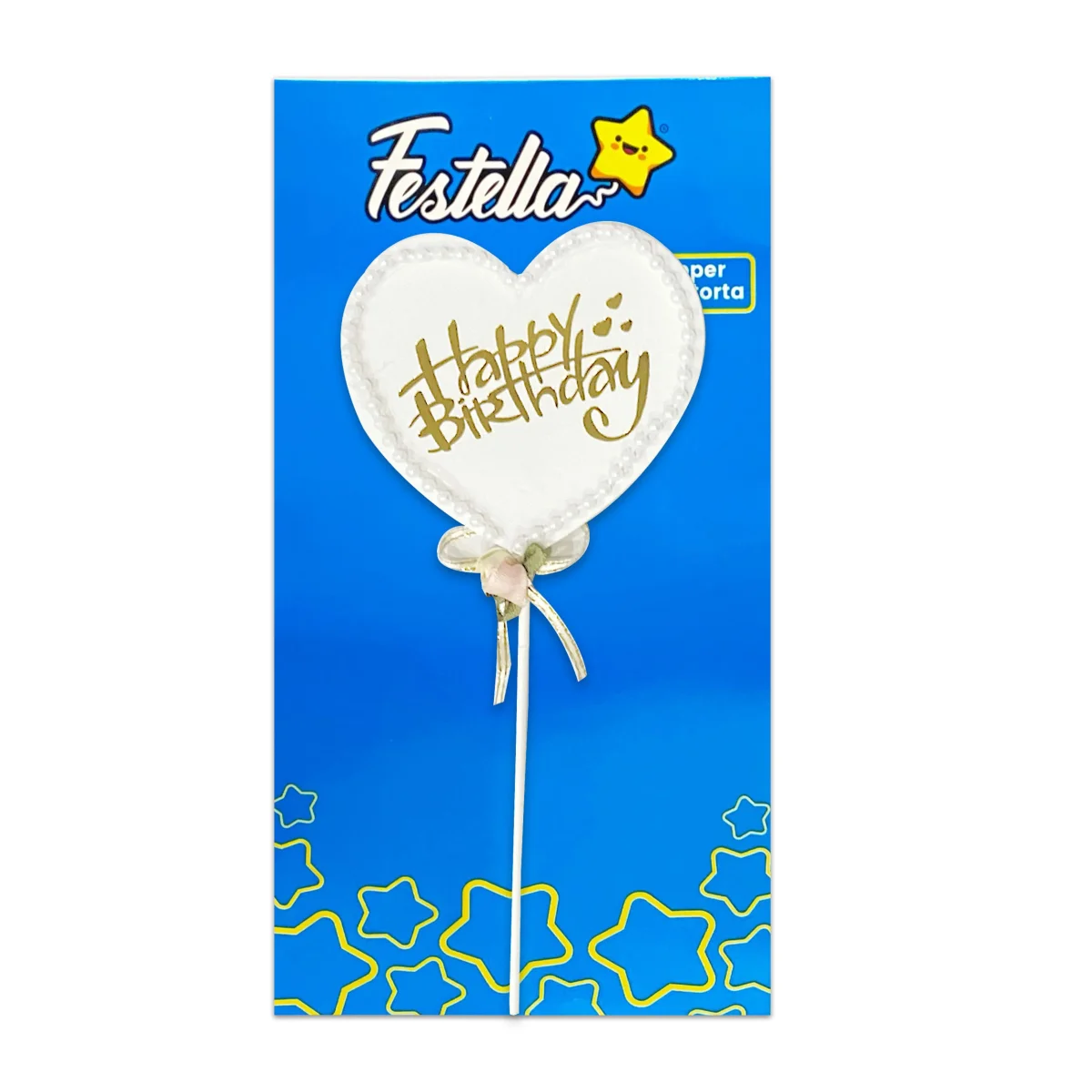 ADORNO HAPPY BIRTHDAY PARA PASTEL (PQTX12)