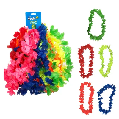 COLLAR HAWAIANO DOBLE HOJA COLOR NEON (CRTX12)