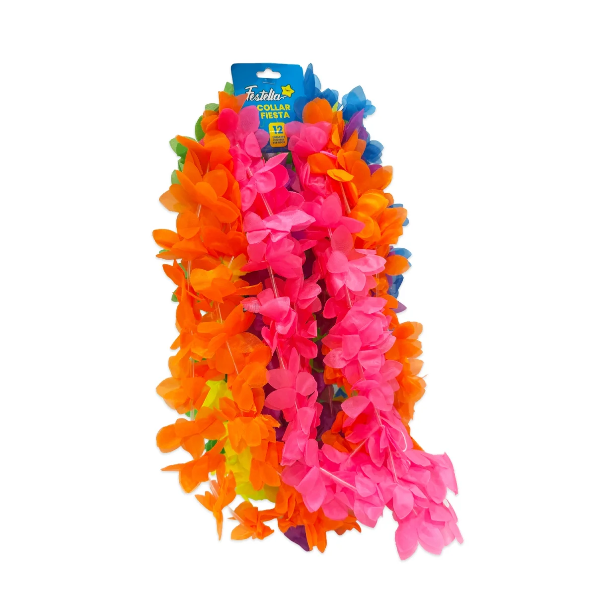 COLLAR HAWAIANO DOBLE HOJA PARA FIESTA (CRTX12)